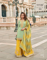 The TAJ Palazzo Suit| Limited Edition Festive Wear | Sayuri Designer 10033